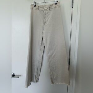 Zara Wife Leg Khaki Jeans